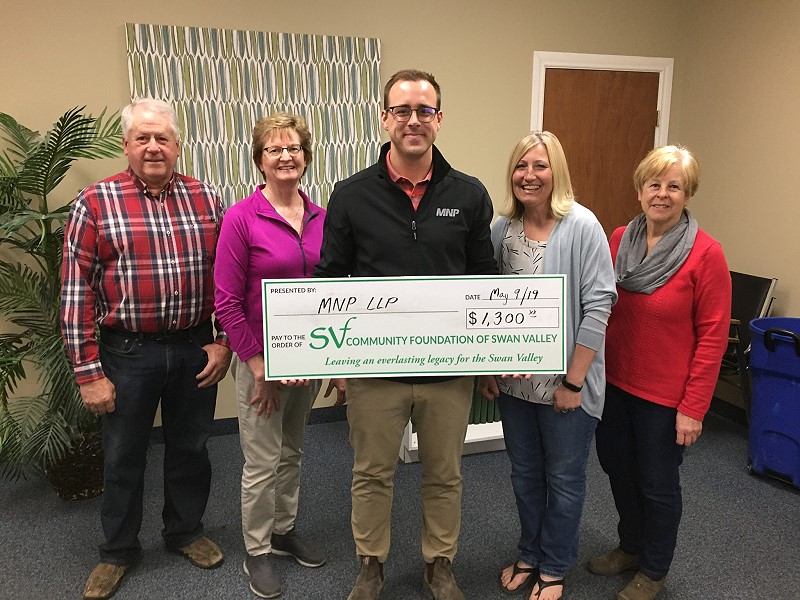 MNP LLP Makes a Donation to Community Foundation | Swan River News